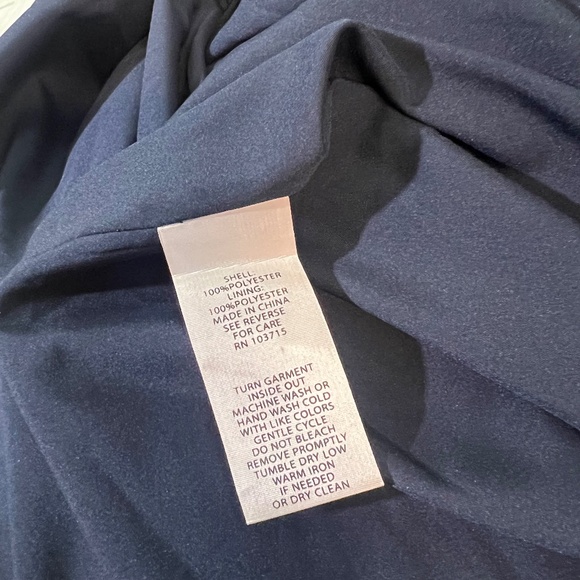 EUC Nanette Lepore {Anthro} Navy Blue Sleeveless Chiffon Pleated Swing Dress | 8 - Picture 12 of 15